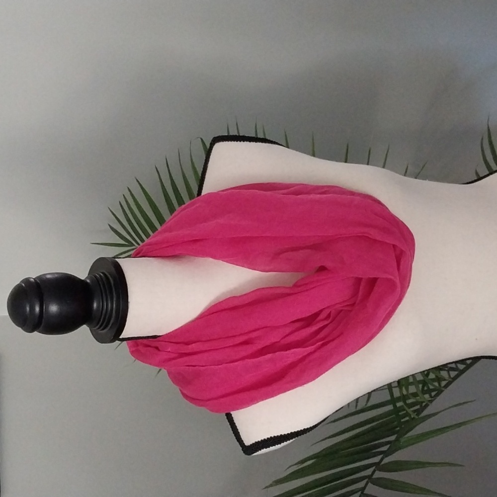Pink infinity scarf